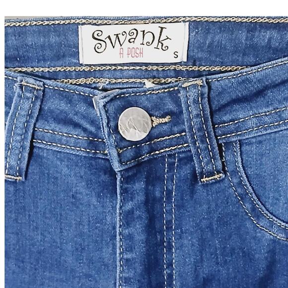 Ladies High Waisted Swank a Posh Flared Jeans - Picture 4 of 5